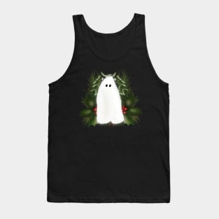 Christmas Spirit Ghost Print Tank Top